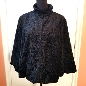 Chico's Women's Black Textured Velvet Jacket. Size 16/Chico's 3